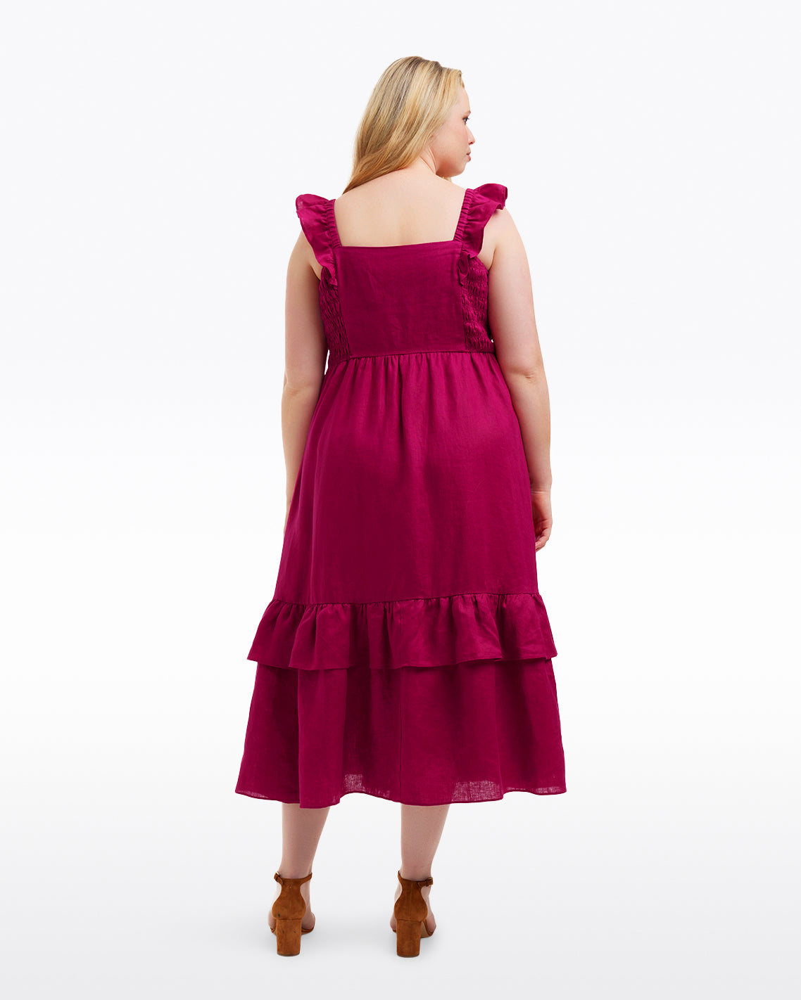 Carrie Midi Dress in Raspberry Pink | Draper James Best Price