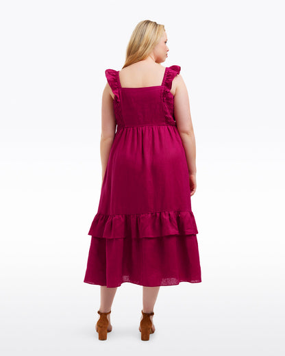 Carrie Midi Dress in Raspberry Pink | Draper James Best Price