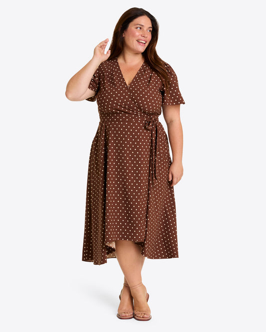 Gigi Wrap Dress in Matte Satin | Draper James Deals