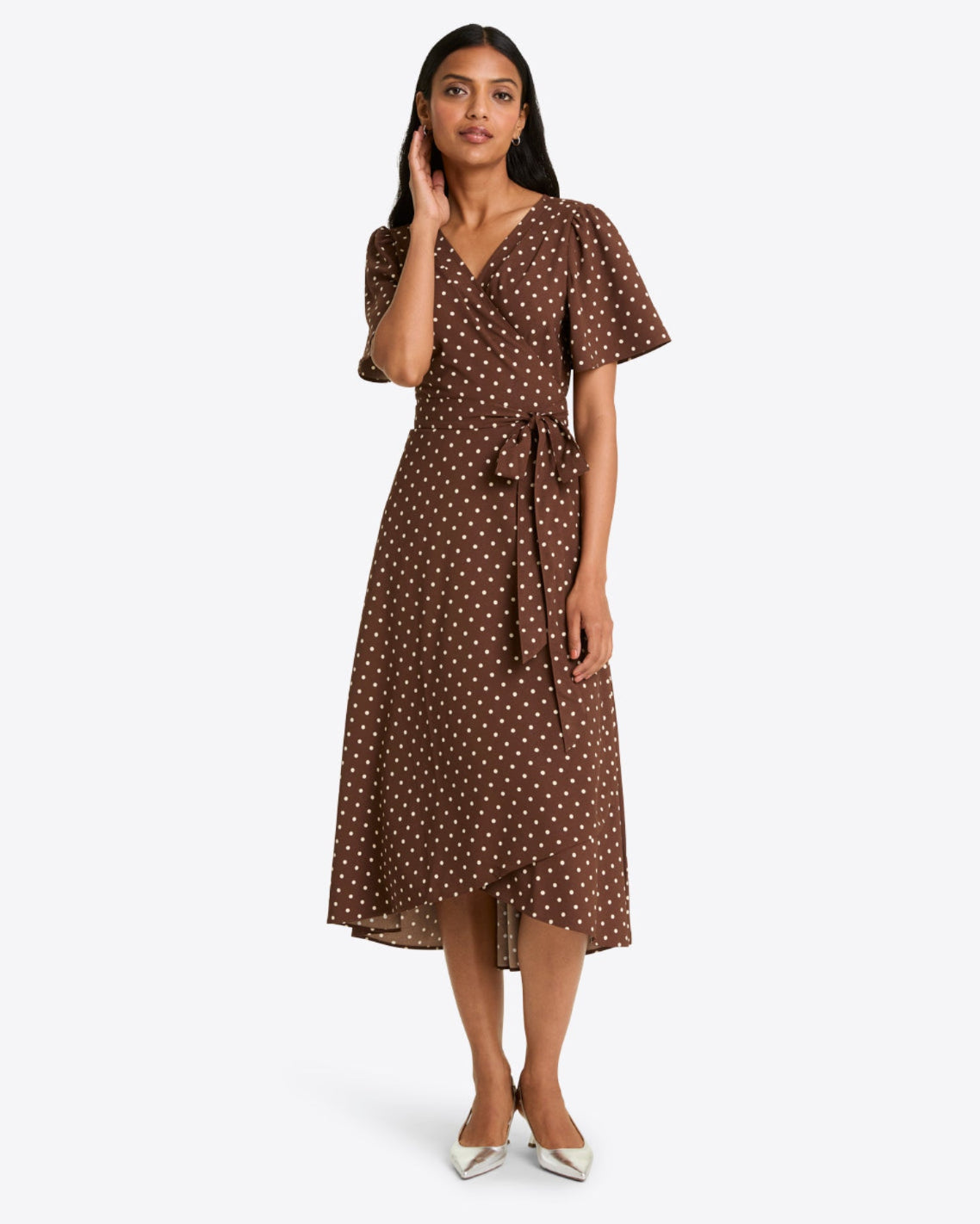 Gigi Wrap Dress in Matte Satin | Draper James Deals