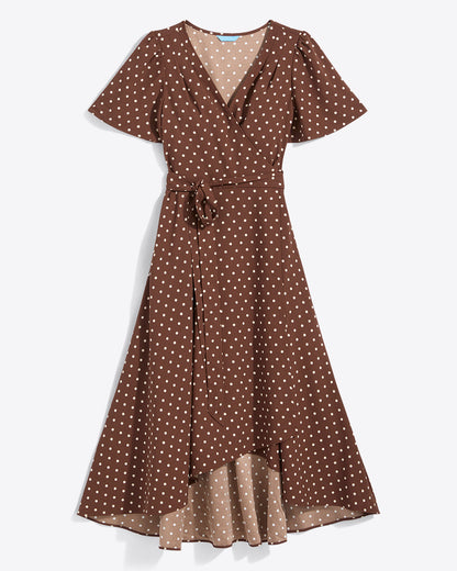 Gigi Wrap Dress in Matte Satin | Draper James Deals