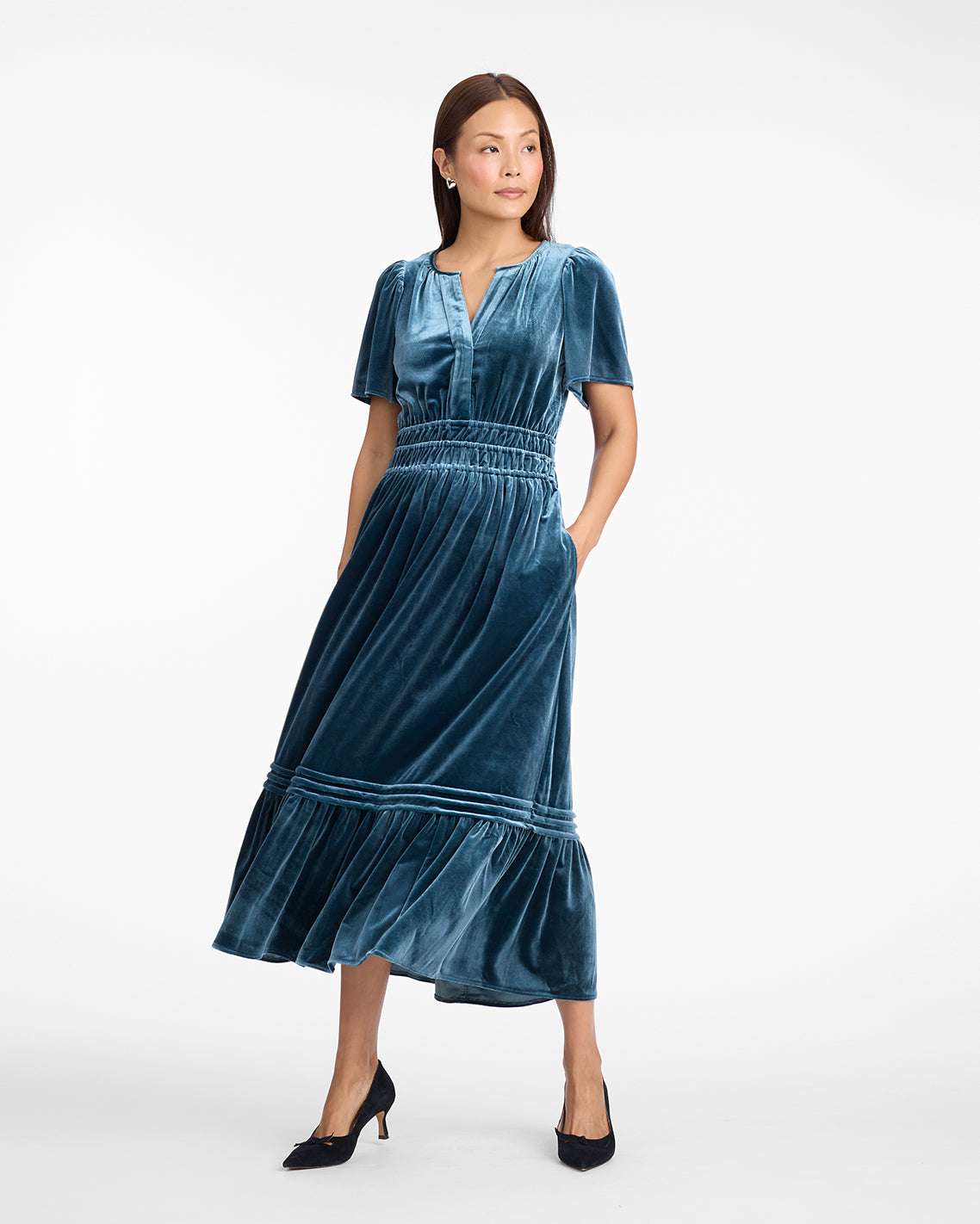 Hollie Midi Dress in Evergreen | Draper James Trusted