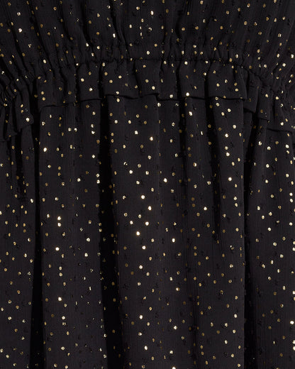 Leah Long-Sleeve Mini Dress in Foil Dot | Draper James Smart Buy