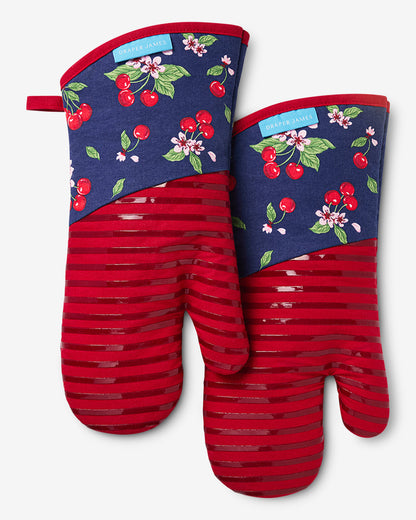 Cherry Blossom Silicone Oven Mitt Set | Draper James Special Offer