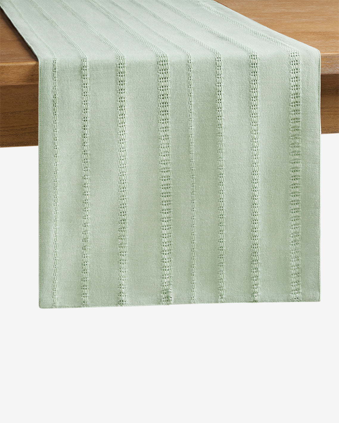 Woven Table Runner in Sage Green | Draper James Trusted