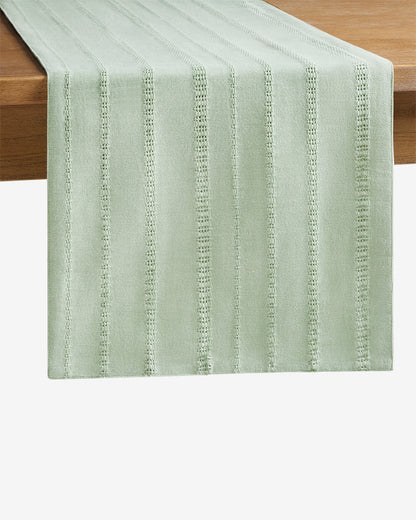Woven Table Runner in Sage Green | Draper James Trusted