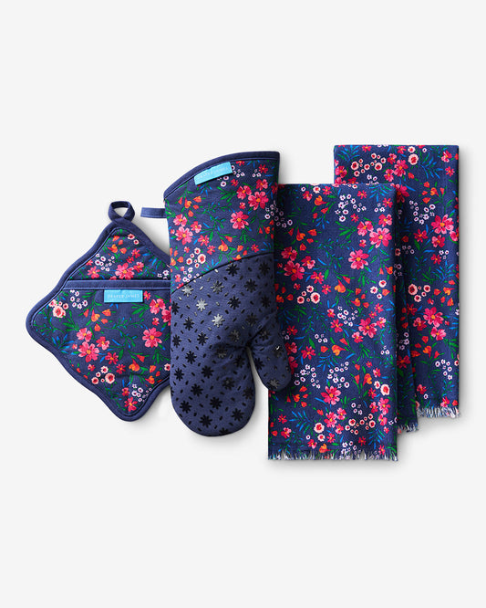 Navy Field Flowers Kitchen Set | Draper James Trusted