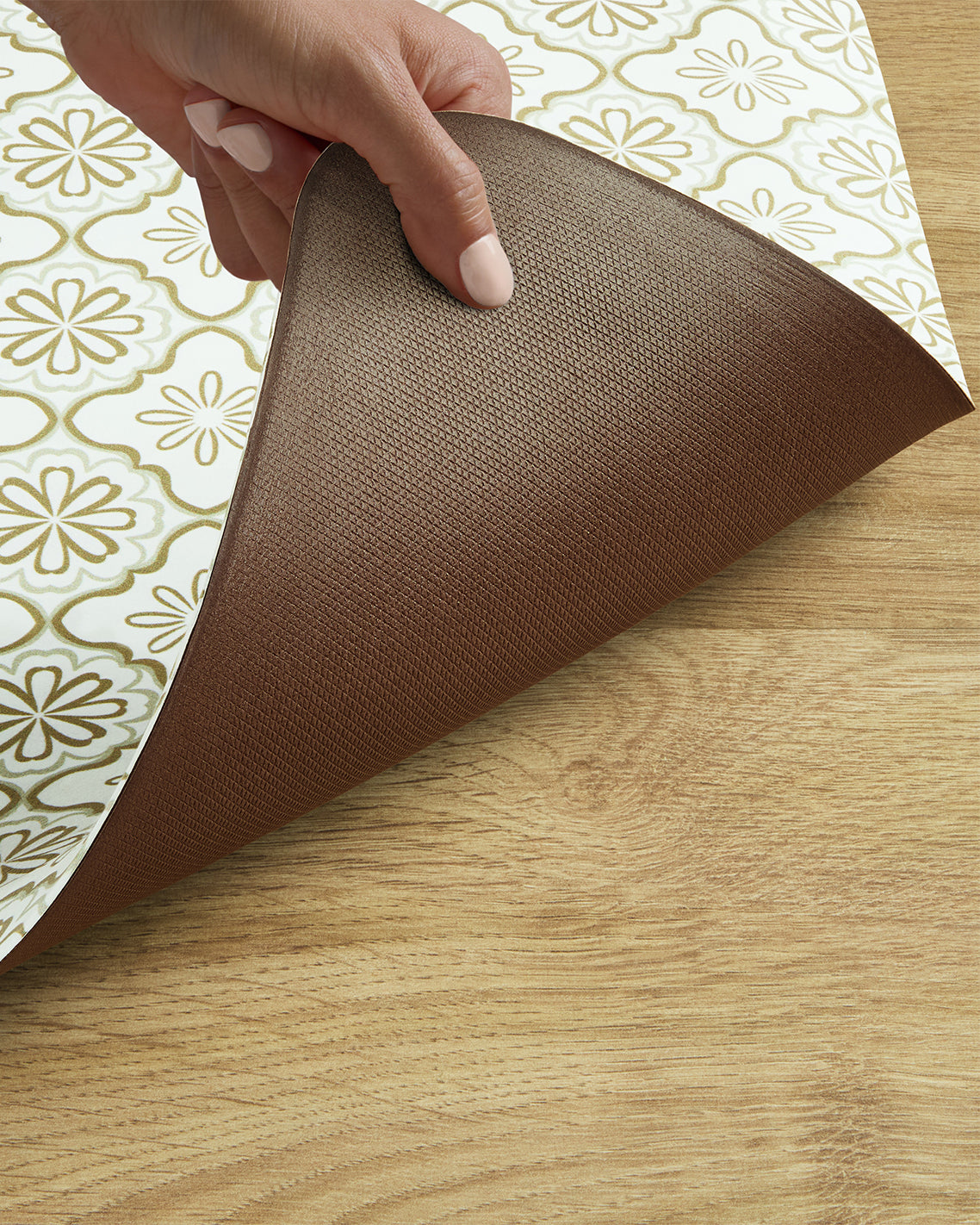 Geometric Floral Kitchen Mat in Natural | Draper James Sale