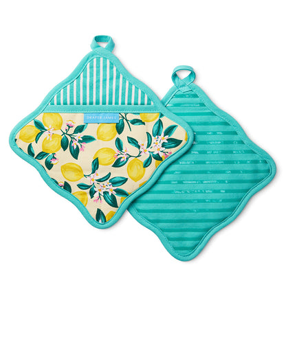 Lemon Blossom Pot Holder Set | Draper James Signature