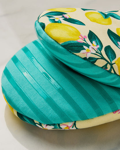 Lemon Blossom Silicone Mini Mitt Set | Draper James New
