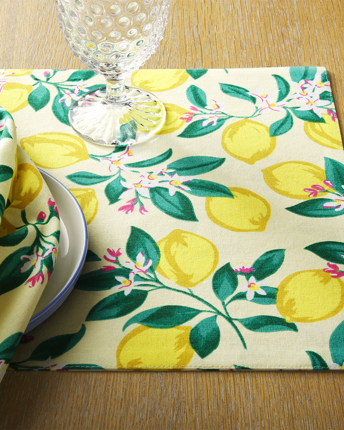 Lemon Blossom Reversible Placemat Set | Draper James Value