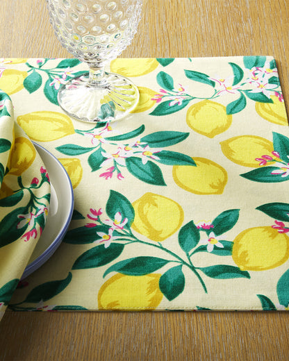 Lemon Blossom Reversible Placemat Set | Draper James Value