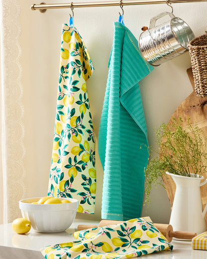 Lemon Blossom Kitchen Towel Set | Draper James Best Seller