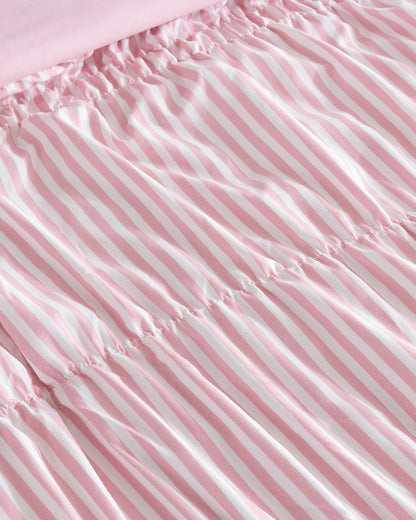 Kara Pinstripe Pink Comforter Set | Draper James Quality