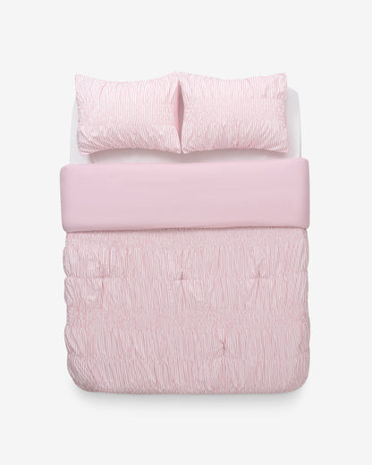 Kara Pinstripe Pink Comforter Set | Draper James Quality