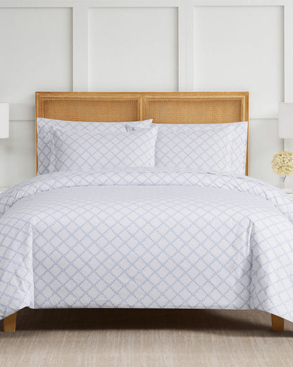 Amy Lattice Cotton Percale Duvet Set | Draper James Deals