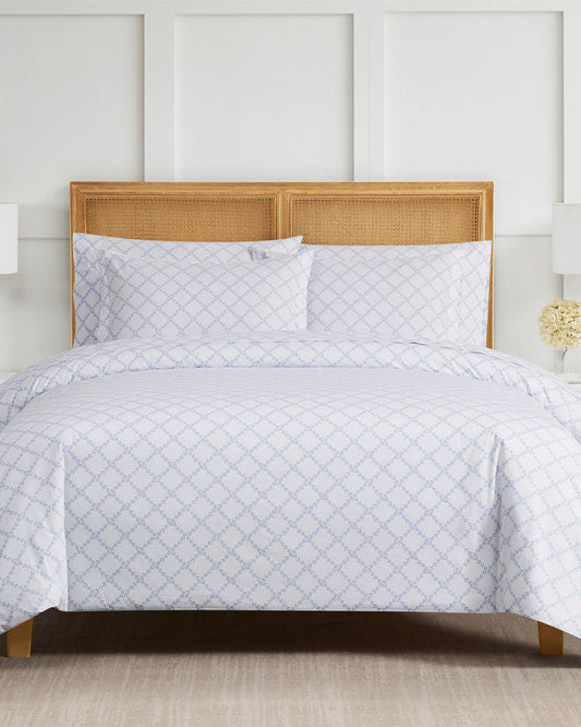 Amy Lattice Cotton Percale Duvet Set | Draper James Deals