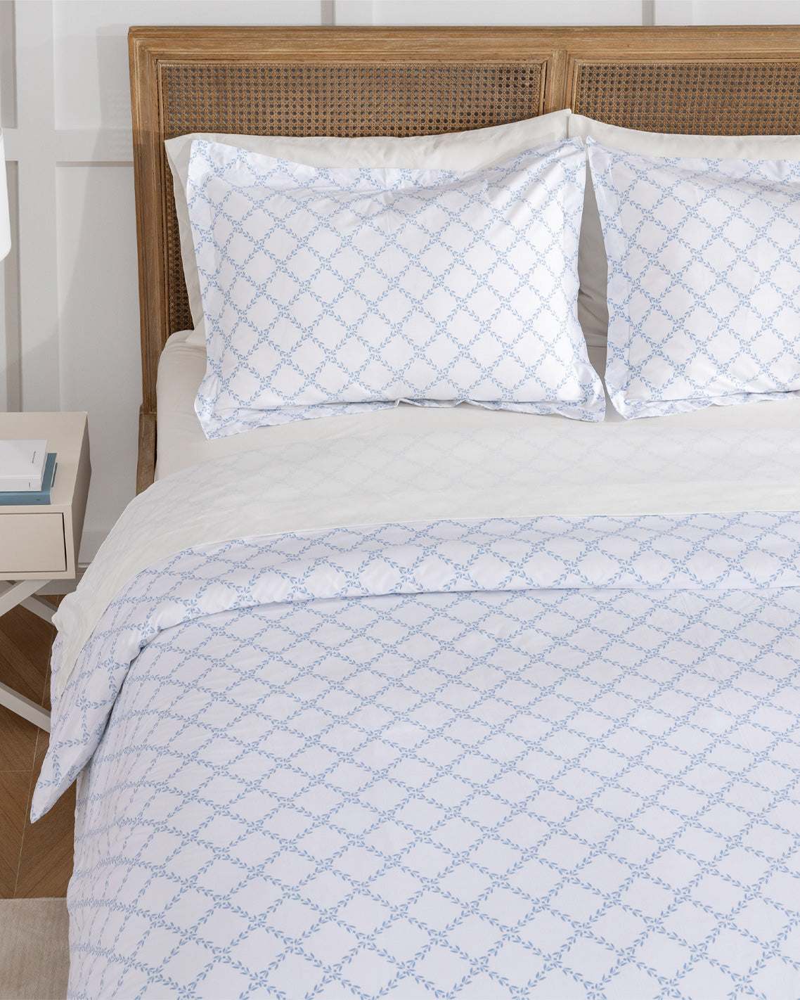Amy Lattice Cotton Percale Duvet Set | Draper James Deals