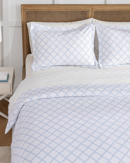 Amy Lattice Cotton Percale Duvet Set | Draper James Deals