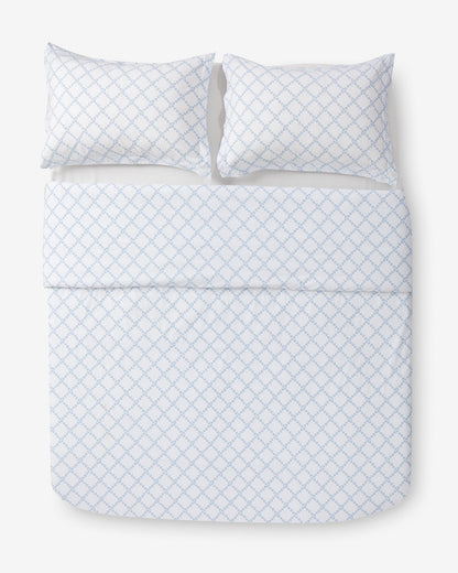 Amy Lattice Cotton Percale Duvet Set | Draper James Deals