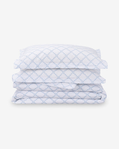 Amy Lattice Cotton Percale Duvet Set | Draper James Deals