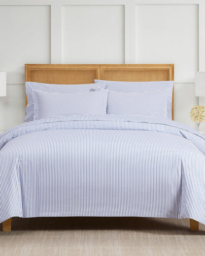 Amy Stripe Cotton Percale Duvet Set | Draper James Essential