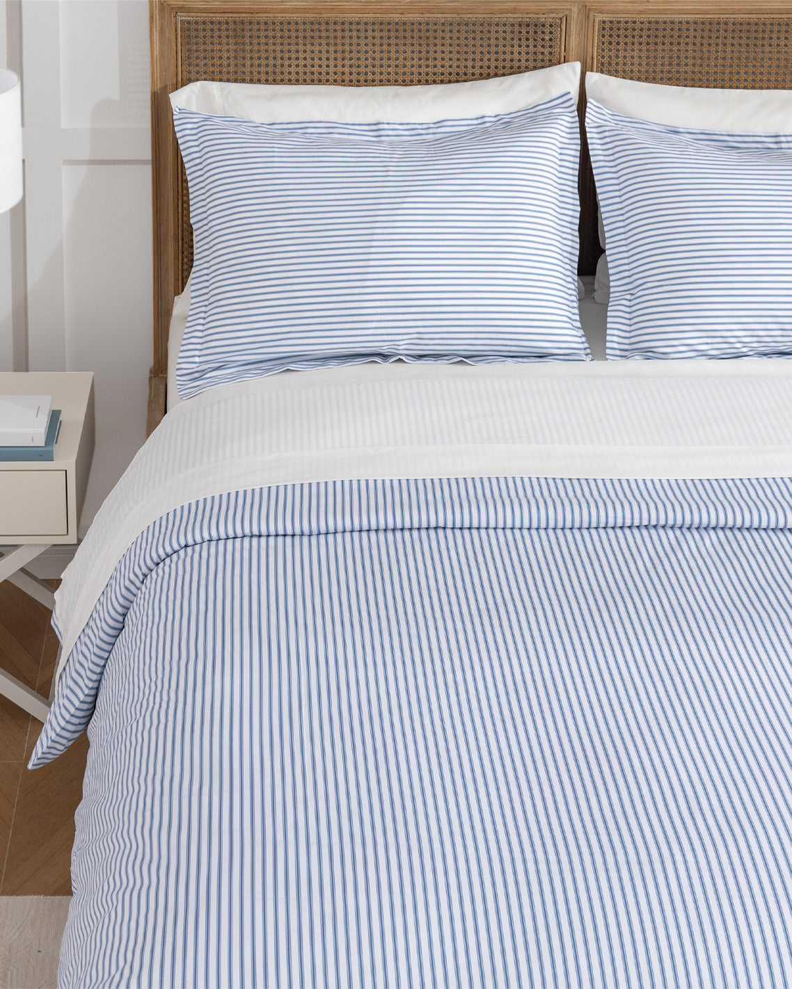 Amy Stripe Cotton Percale Duvet Set | Draper James Essential