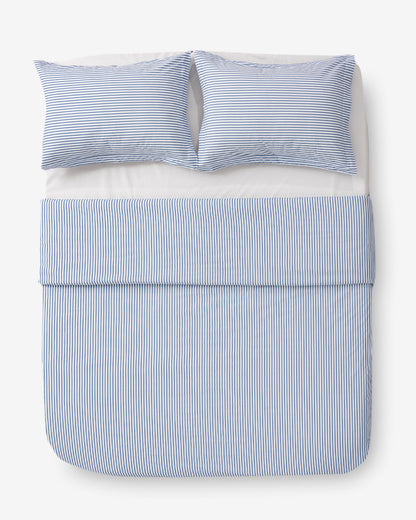 Amy Stripe Cotton Percale Duvet Set | Draper James Essential