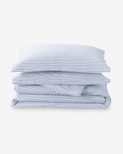 Amy Stripe Cotton Percale Duvet Set | Draper James Essential