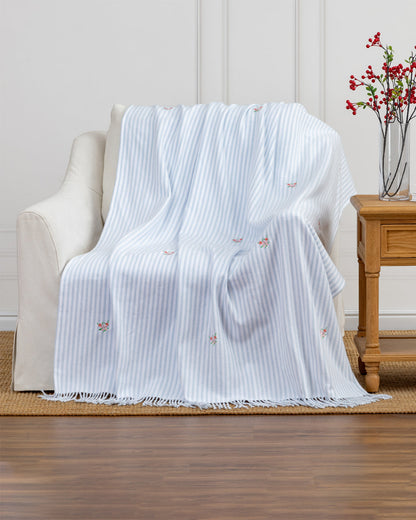Embroidered Woven Throw | Draper James Smart Buy