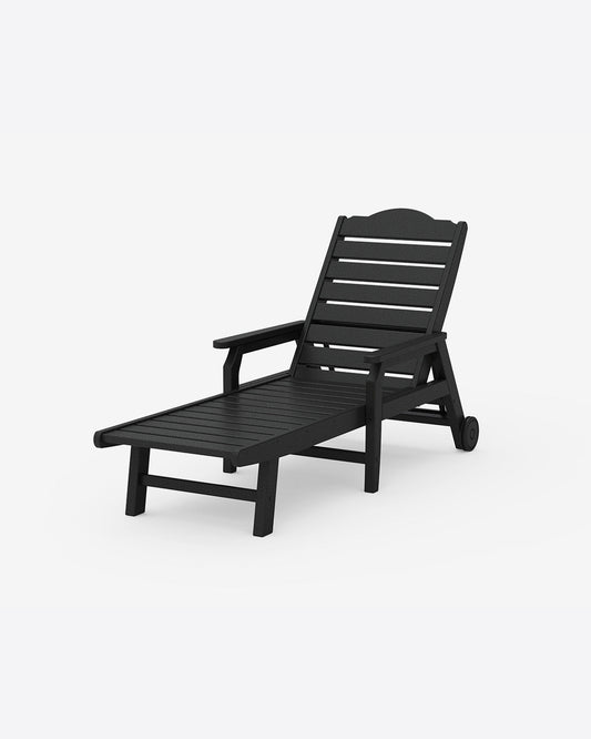 Savannah Chaise with Arms & Wheels in Navy | Draper James Latest
