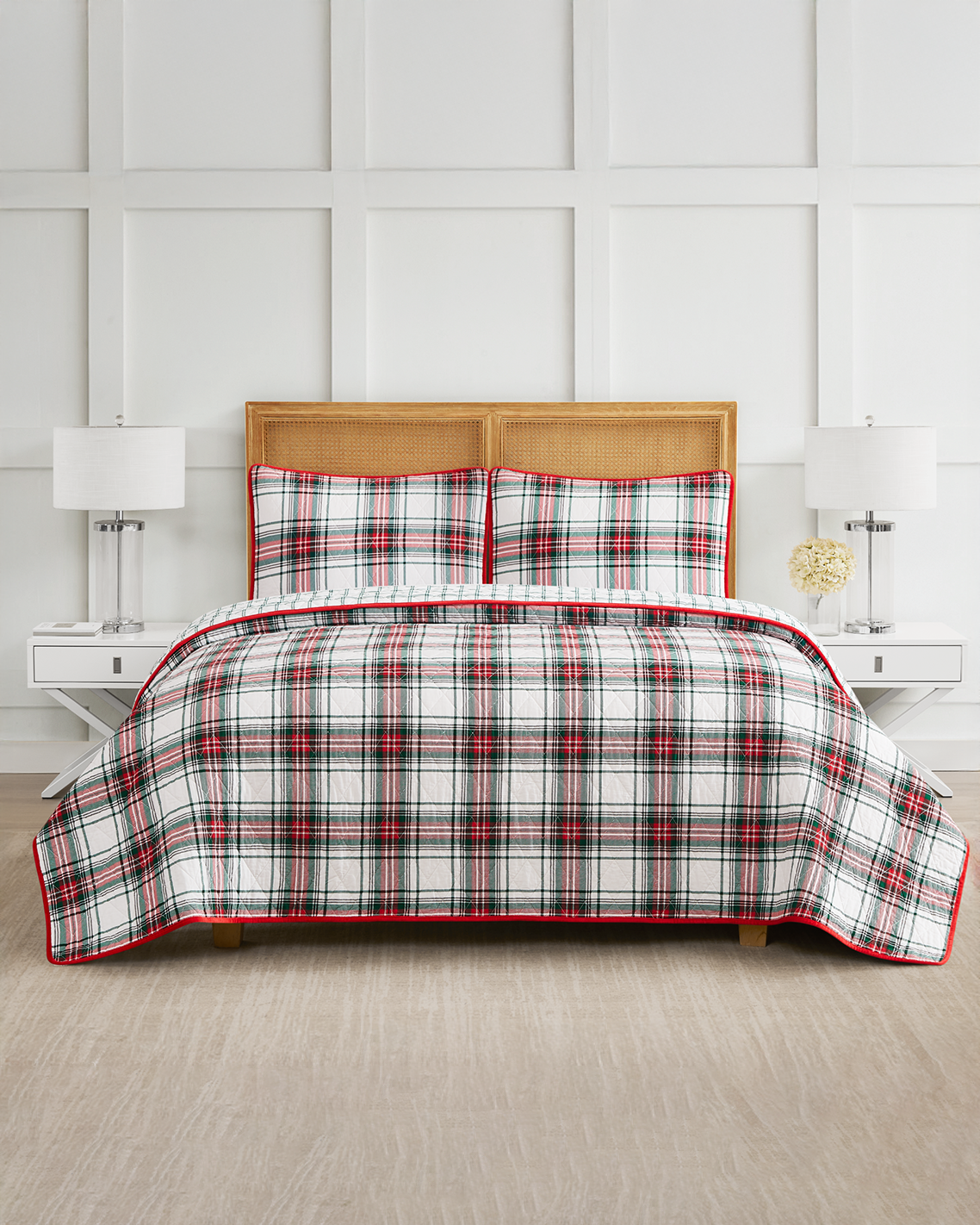 Holiday Plaid Quilt | Cotton Bedding by Draper James | Draper James Discount