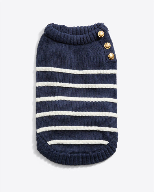 Dog Sweater in Navy Mariner Stripe | Draper James Essential