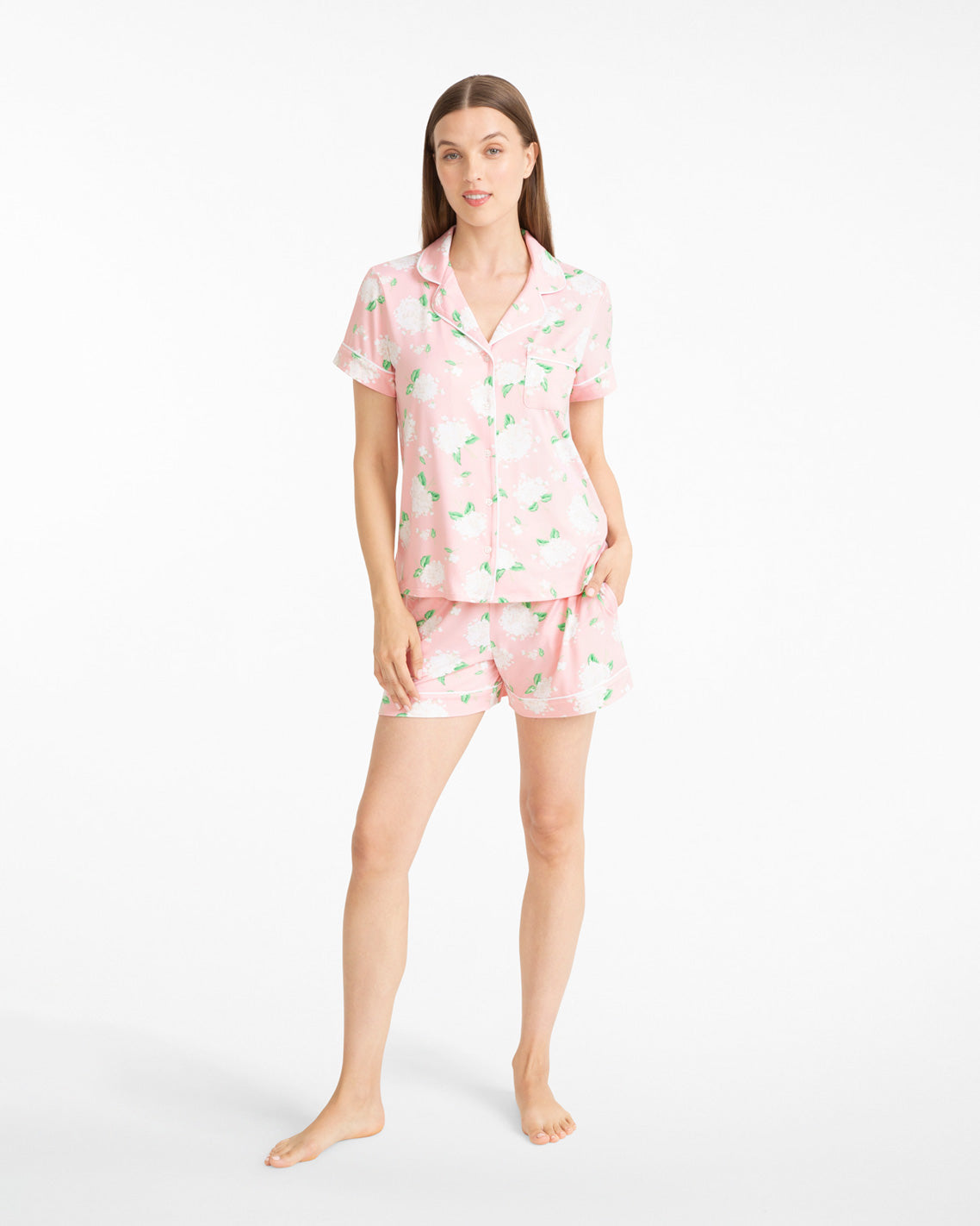 Sara Pajama Set in Hydrangeas | Draper James Featured