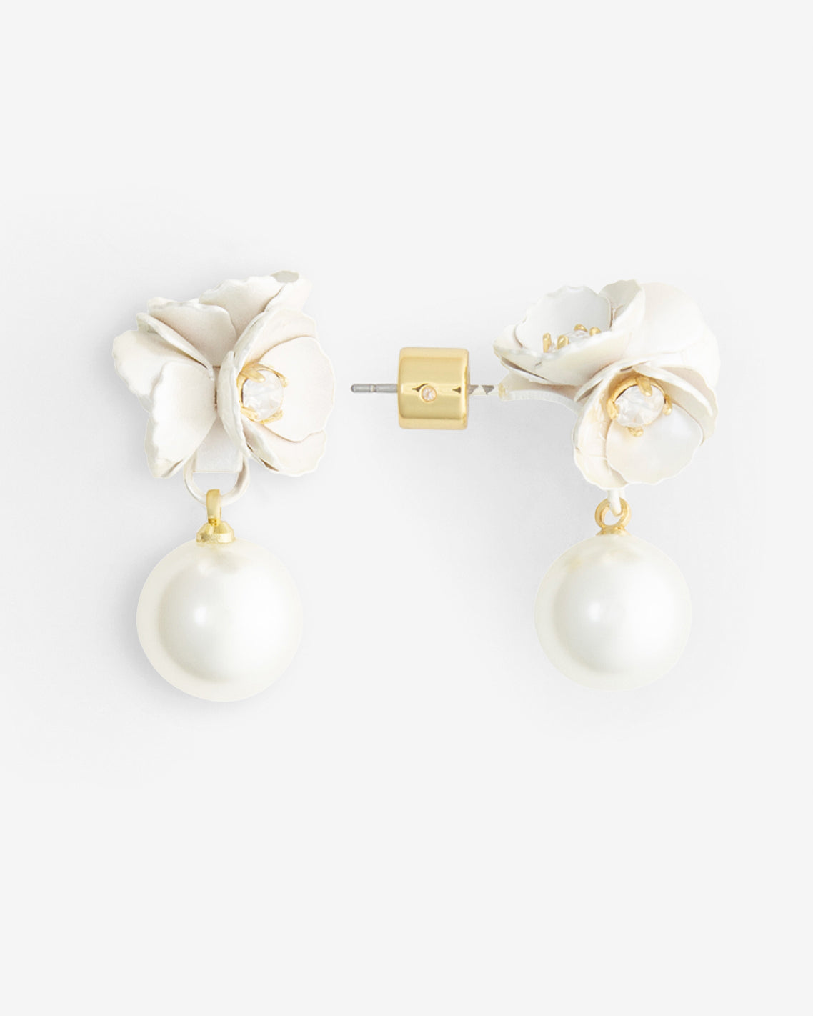 Ruffle Flower Pearl Drop Earrings | Draper James Trusted