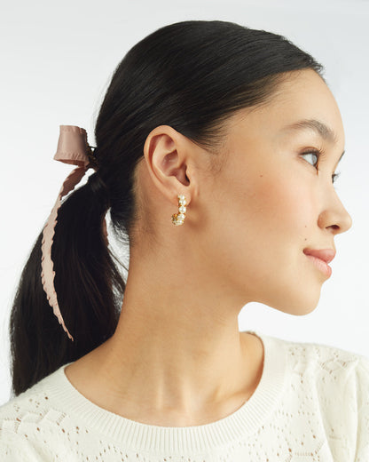 Huggie Hoops in Pearl | Draper James Sale