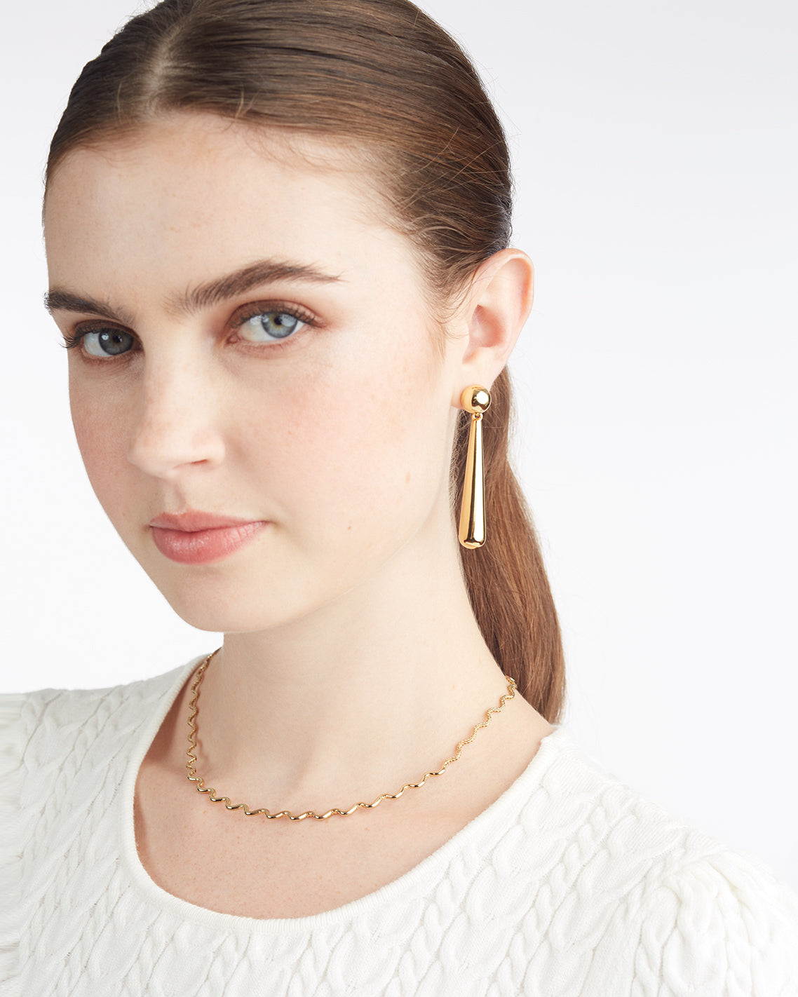Ripple Wavy Layering Necklace | Gold | Draper James Sale