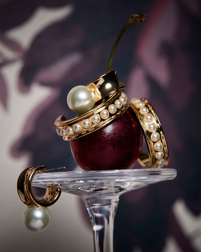 Pearl Studded Hoops | Draper James Best Seller