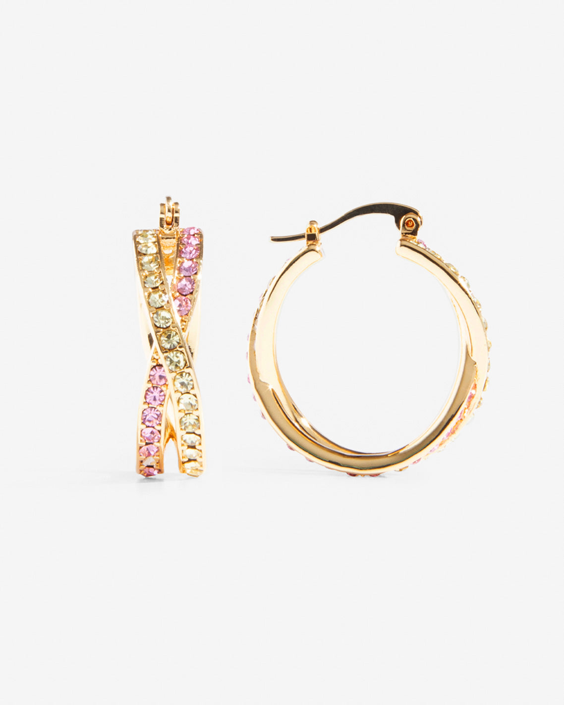 Jeweled Crossover Hoop Earrings | Draper James Recommended