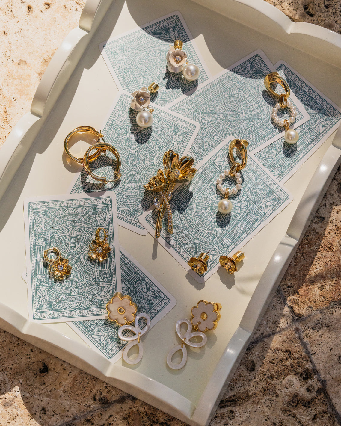Jeweled Crossover Hoop Earrings | Draper James Recommended
