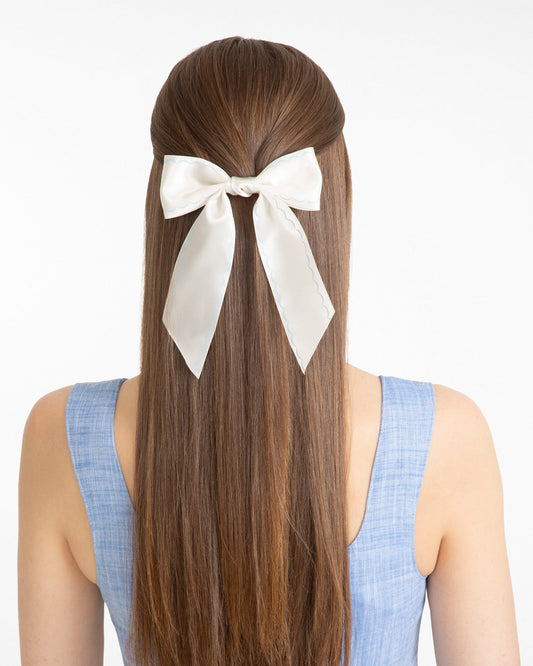 Scallop Embroidery Bow Clip | Draper James Smart Buy