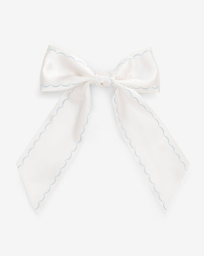 Scallop Embroidery Bow Clip | Draper James Smart Buy