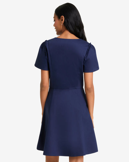 Mae Love Circle Dress in Navy | Draper James Everyday