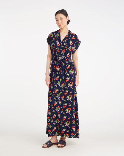 Devin V-Neck Midi Dress in Cherry Blossom | Draper James Premium