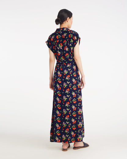 Devin V-Neck Midi Dress in Cherry Blossom | Draper James Premium
