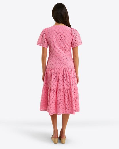 Caitlyn Midi Dress in Eyelet | Draper James Classic