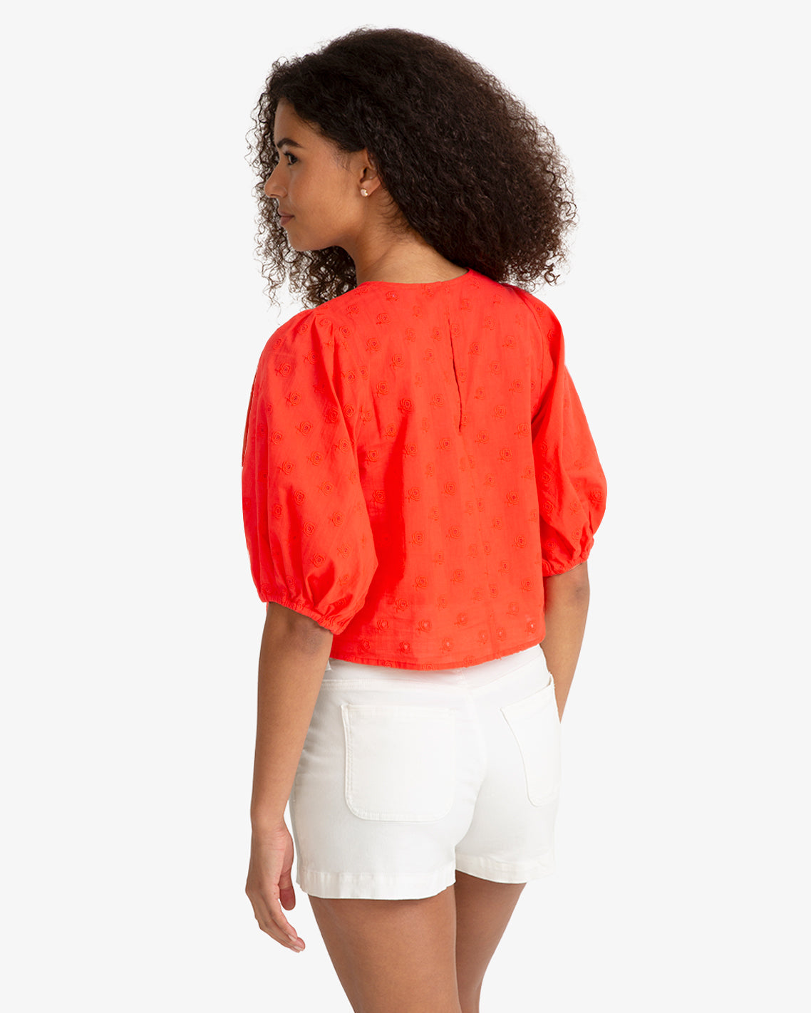 Short Sleeve Top in Embroidered Flower | Draper James Signature