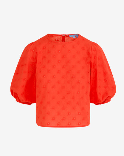 Short Sleeve Top in Embroidered Flower | Draper James Signature