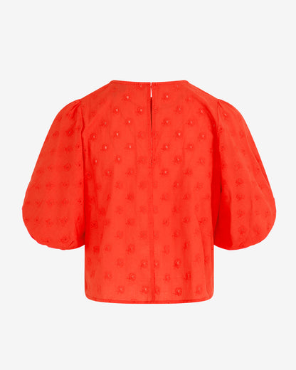 Short Sleeve Top in Embroidered Flower | Draper James Signature