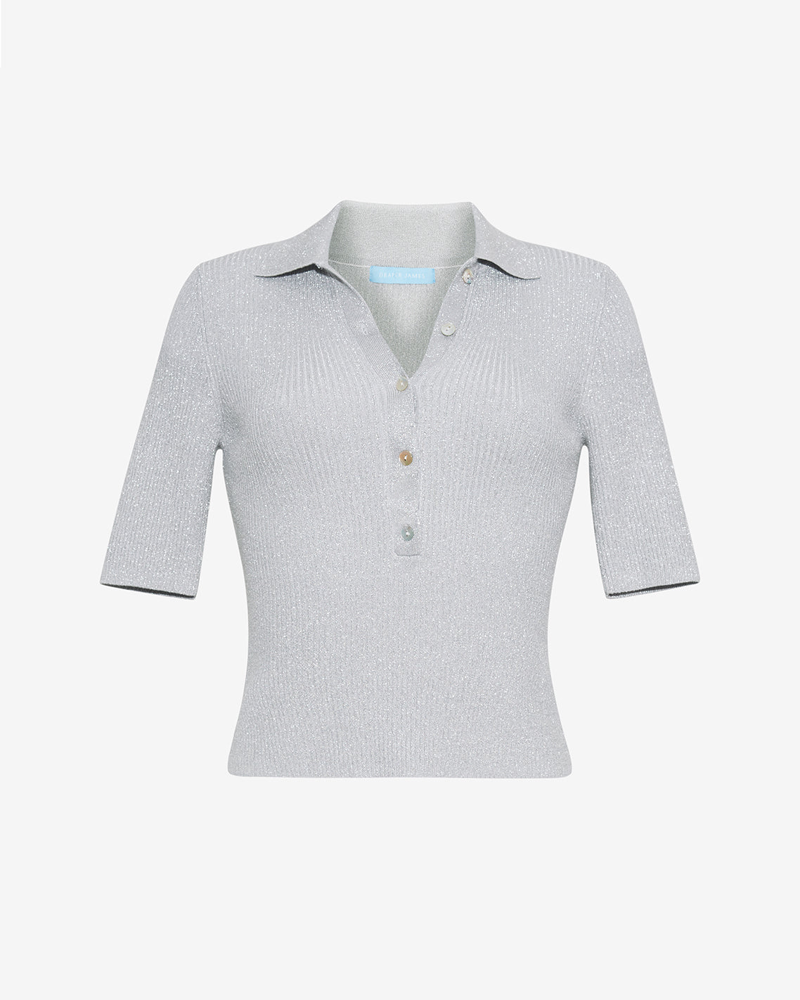 Sweater Polo in Silver | Draper James Smart Buy
